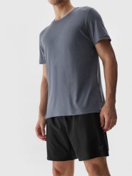 4F Spodenki treningowe 4Way Stretch męskie - czarne XXL. Czarne szorty sportowe męskie 4f, bez wzorów, z elastanu, sportowe. Za 99.99 zł.