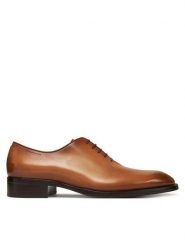 BOSS Półbuty Styl Rill 50534364 Brązowy. Brązowe eleganckie półbuty męskie Boss, ze skóry, wizytowe, bez obcasa, bez zapięcia. Za 1,899.00 zł.