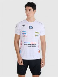 4F Koszulka meczowa replika wyjazdowa z sezonu 2024/25 męska 4F x Czarni Radom - multikolor L. Czarne t-shirty sportowe męskie 4f, l, bez wzorów, z dzianiny, klasyczne, bez ramiączek. Za 149.99 zł.