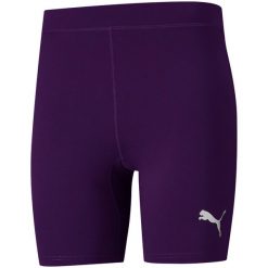 Spodenki męskie Puma Liga Baselayer Short Tight. Fioletowe bielizna termoaktywna męska Puma, m, bez wzorów, bez ramiączek, do piłki nożnej. Za 141.56 zł.