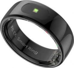 Smart RING PRO czarny, pomiar stresu, t�tno, monitorowanie snu, roz. 8, Powerton. Czarne smartbandy Powerton. Za 158.60 zł.