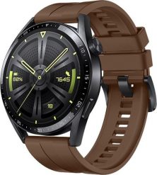 Huawei HUAWEI PASEK SILIKONOWY OPASKA BRANSOLETA DO ZEGARKA SMARTWATCH HUAWEI WATCH GT 3 46MM BRĄZOWY standard. Brązowe zegarki smartwatch Huawei. Za 19.99 zł.