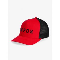 Czapka z daszkiem Fox Absolute Flexfit Hat. Czerwone czapki męskie FOX, bez wzorów, sportowe. Za 139.99 zł.
