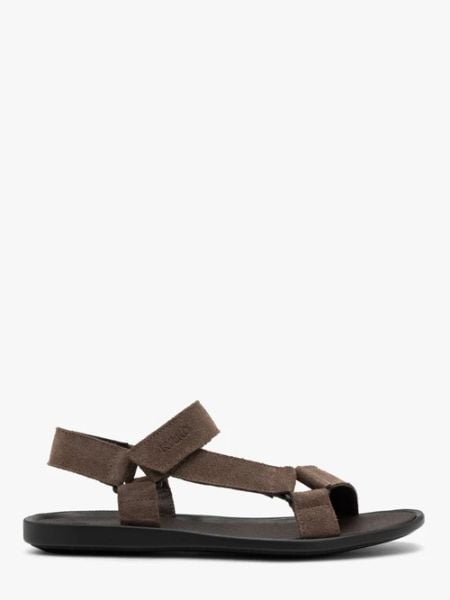 Szarobrązowe sandały męskie na rzep. Szare sandały męskie Ryłko, ze skóry, bez zapięcia. W wyprzedaży za 249.99 zł.