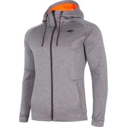 Bluza treningowa męska BLMF273 - średni szary melanż. Bluzy z kapturem męskie marki 4f. Za 229.99 zł.