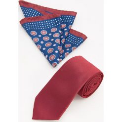 Krawat i poszetka - Bordowy. Krawaty i muchy męskie marki Reserved. Za 59.99 zł.
