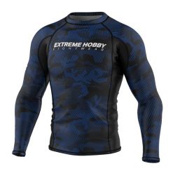 Koszulka sportowa męska Rashguard do MMA EXTREME HOBBY HAVOC. Niebieskie bielizna termoaktywna męska EXTREME HOBBY, l, bez wzorów, z bawełny, bez ramiączek, do biegania. Za 209.00 zł.