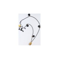 Męski czarny naszyjnik z zawieszką w kształcie serca Black Love. Biżuteria dla mężczyzn marki Iluzja jewellery. Za 189.00 zł.