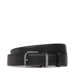 Pasek Męski Emporio Armani. Czarne paski męskie Emporio Armani, bez wzorów. Za 519.99 zł.