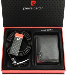 Praktyczny męski zestaw portfel i pasek na prezent NoSize. Portfele męskie Pierre Cardin, bez wzorów. Za 219.00 zł.