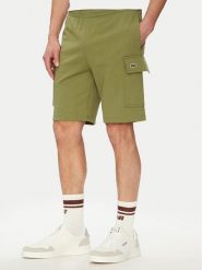 Lacoste Szorty sportowe GH9743 Khaki Regular Fit. Brązowe szorty sportowe męskie Lacoste, bez wzorów, z bawełny, sportowe. Za 239.99 zł.