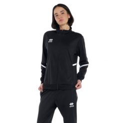 Kurtka z dresu Errea Marlon. Czarne kurtki męskie ERREA, m, bez wzorów, z dresówki, bez ramiączek, bez kaptura. Za 206.95 zł.