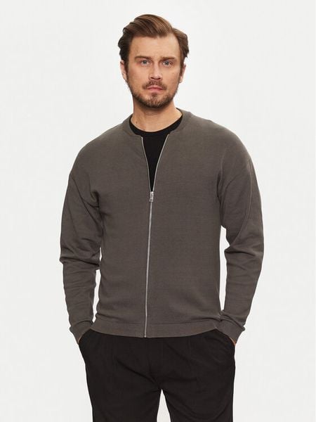 Jack & Jones Bluza Calvin 12269128 Szary Relaxed Fit. Szare bluzy rozpinane męskie Jack & Jones, m, bez wzorów, z bawełny, bez ramiączek, bez kaptura. Za 99.99 zł.