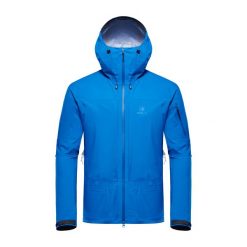Kurtka turystyczna męska Blackyak HARIANA Gore-Tex przeciwdeszczowa. Niebieskie kurtki męskie BLACK YAK, m, bez wzorów, z gore-texu, sportowe, bez ramiączek, bez kaptura. Za 989.99 zł.