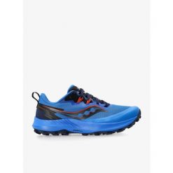 Buty trailowe męskie Saucony Peregrine 14. Niebieskie buty do biegania męskie Saucony, bez wzorów, bez zapięcia, do biegania. Za 455.99 zł.