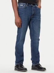 Calvin Klein Jeans Jeansy LV04LB782G Niebieski Straight Fit. Niebieskie jeansy męskie Calvin Klein Jeans, bez wzorów, z bawełny. Za 429.99 zł.