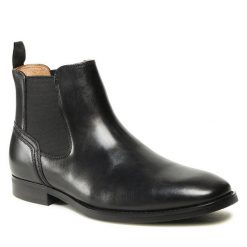 Sztyblety GINO ROSSI. Czarne sztyblety męskie Gino Rossi, bez obcasa, bez zapięcia. Za 379.99 zł.