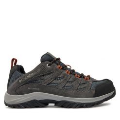 Trekkingi Columbia. Szare buty trekkingowe męskie Columbia, bez wzorów, sportowe, bez obcasa, bez zapięcia. Za 479.99 zł.