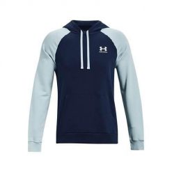 Bluza sportowa męska Under Armour Rival Fleece Color Blockhoodie. Niebieskie bluzy nierozpinane męskie Under Armour, m, bez wzorów, z kapturem. Za 339.00 zł.