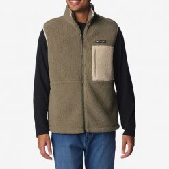 Kamizelka turystyczna polarowa męska Columbia Mountainside. Zielone kamizelki męskie Columbia, l, z materiału, bez kaptura. Za 299.99 zł.