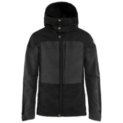Kurtka przeciwwiatrowa męska Fjallraven Keb Jacket. Czarne kurtki softshell męskie Fjällräven, m, bez wzorów, z softshellu, bez kaptura, trekkingowe. Za 1,268.99 zł.