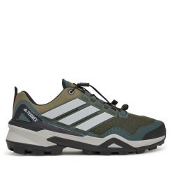 Trekkingi adidas. Brązowe buty trekkingowe męskie ADIDAS, bez wzorów, sportowe, bez obcasa, bez zapięcia. Za 469.99 zł.