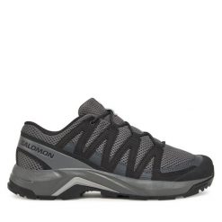 Trekkingi Salomon. Szare buty trekkingowe męskie Salomon, bez wzorów, sportowe, bez obcasa, bez zapięcia. Za 379.99 zł.