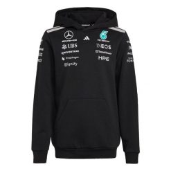 Bluza Z Kapturem Mercedes - Amg Petronas Formula 1 Team Driver. Czarne bluzy nierozpinane męskie ADIDAS, bez wzorów, z polaru, z kapturem. Za 369.00 zł.