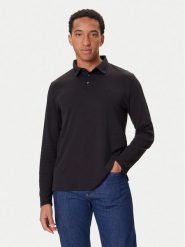 Calvin Klein Polo LV040EM909 Czarny Regular Fit. Czarne koszulki polo męskie Calvin Klein, m, bez wzorów, z bawełny, bez kołnierzyka, bez ramiączek. Za 389.99 zł.