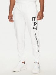 EA7 Emporio Armani Spodnie dresowe 7M000571 AF13512 M0003 Biały Regular Fit. Białe spodnie dresowe męskie EA7 Emporio Armani, bez wzorów, z bawełny. Za 309.99 zł.