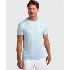 Koszulka sportowa męska Comfort. Niebieskie t-shirty sportowe męskie NORDICDOTS, m, bez wzorów, z bawełny, klasyczne, bez ramiączek. Za 185.00 zł.