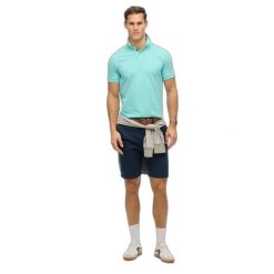 Koszulka polo Piqué Superdry City. Niebieskie koszulki polo męskie Superdry., m, bez wzorów, z tkaniny, bez kołnierzyka, bez ramiączek. Za 186.95 zł.
