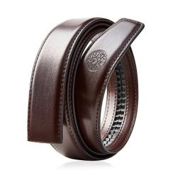 Wymienny pas bez klamry C35 ELITE Brązowy 135. Brązowe paski męskie Betlewski, bez wzorów, ze skóry. Za 69.99 zł.