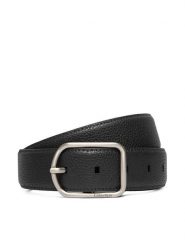 Calvin Klein Pasek Męski Round Buckle 35Mm LV04D7024G Czarny. Czarne paski męskie Calvin Klein, bez wzorów, ze skóry. Za 169.99 zł.