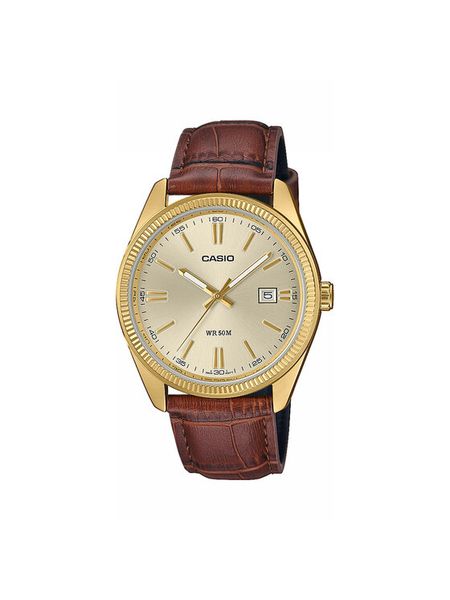 Casio Zegarek Timeless Collection MTP-1302PGL-9AVEF Brązowy. Brązowe, analogowe zegarki męskie Casio. Za 309.99 zł.