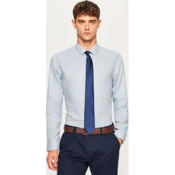 Koszula slim fit z bawełny strukturalnej - Niebieski. Koszule męskie marki Reserved. W wyprzedaży za 39.99 zł.
