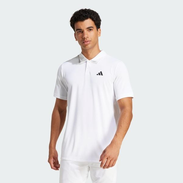 Koszulka Club Tennis Polo. Białe koszulki polo męskie ADIDAS, l, bez wzorów, z dzianiny, sportowe, bez kołnierzyka, bez ramiączek. Za 179.00 zł.