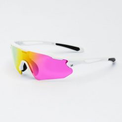 Okulary do biegania / jazdy na rowerze – Kategoria 3. Białe okulary przeciwsłoneczne męskie HYSTRIDE, bez wzorów, sportowe. Za 294.00 zł.