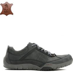 Granatowe Skórzane Półbuty Nice Try. Buty sportowe na co dzień męskie marki Born2be. Za 74.99 zł.