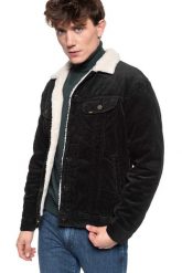KURTKA ZIMOWA LEE SHERPA RIDER BLACK L87ADC01 112122830. Czarne kurtki męskie Lee, na zimę, l, bez wzorów, ze sztruksu, bez ramiączek, bez kaptura. W wyprzedaży za 159.99 zł.