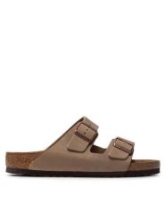 Birkenstock Klapki Arizona 0352201 Brązowy. Brązowe klapki i japonki męskie Birkenstock, bez wzorów, z nubiku. Za 399.99 zł.