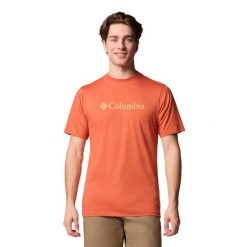 T-shirt sportowy z krótkim rękawem męski CSC Basic Logo SS Tee. Brązowe t-shirty sportowe męskie Columbia, m, bez wzorów, z bawełny, sportowe, bez ramiączek. Za 99.99 zł.