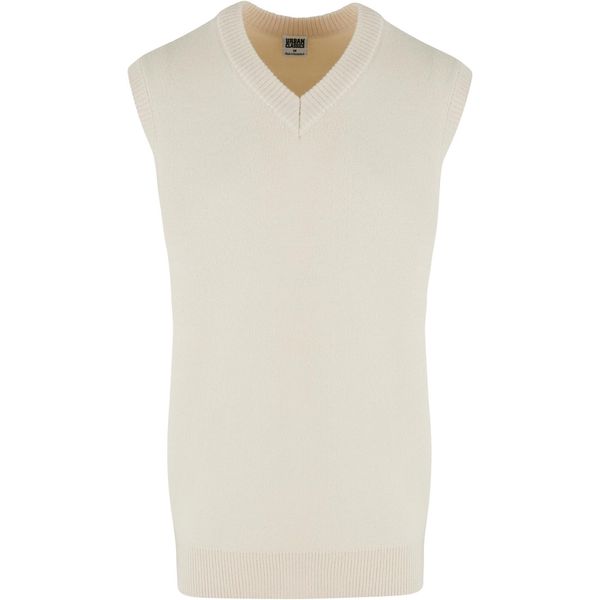 Sweter bez rękawów Urban Classics. Białe swetry męskie Urban Classics, bez wzorów, bez kołnierzyka, bez ramiączek. Za 198.50 zł.