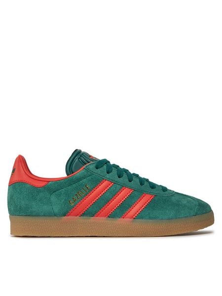 Adidas Sneakersy Gazelle IG6200 Zielony. Zielone buty sportowe na co dzień męskie ADIDAS, m, bez wzorów, ze skóry, bez ramiączek, bez kaptura. Za 369.99 zł.