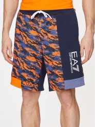 EA7 Emporio Armani Szorty sportowe 3DPS60 PJEQZ 2605 Pomarańczowy Regular Fit. Brązowe szorty sportowe męskie EA7 Emporio Armani, bez wzorów, z syntetyku, sportowe. Za 309.99 zł.