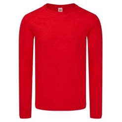 Kultowa Koszulka Z Długim Rękawem Unisex Dla Dorosłych. Czerwone koszulki męskie z długim rękawem Fruit of the Loom, xl, bez wzorów, sportowe, bez kołnierzyka, bez ramiączek. Za 61.99 zł.