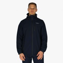 Kurtka shell hiking męska Swedemount Abisko Shell Rain Jacket wodoodporny. Niebieskie kurtki męskie SWEDEMOUNT, m, bez wzorów, bez ramiączek, bez kaptura. Za 599.99 zł.