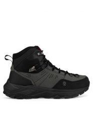 Hunter Trekkingi H1-061 Szary. Szare buty trekkingowe męskie Hunter, bez wzorów, z nubiku, bez obcasa, bez zapięcia. Za 459.99 zł.