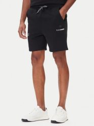 Plein Sport Szorty sportowe SAEC MJT2473 STE001N Czarny Regular Fit. Czarne szorty sportowe męskie Plein Sport, bez wzorów, z bawełny, sportowe. Za 509.99 zł.