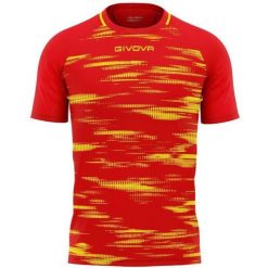 Givova Pixel T-shirt Sportowy Czerwono-Żółty 3XS - Lekki i Oddychający. Czerwone t-shirty sportowe męskie Givova, xs, bez wzorów, z poliesteru, eleganckie, bez ramiączek. Za 140.99 zł.
